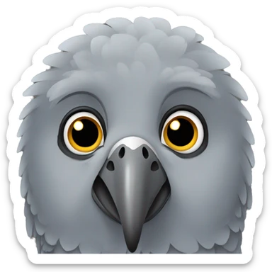 African grey parrot sticker