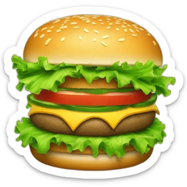 Burger green sticker