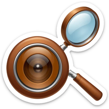 écureuil observant un objet avec une très grande loupe, air concentré sticker