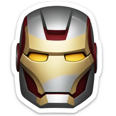 Iron man mask sticker