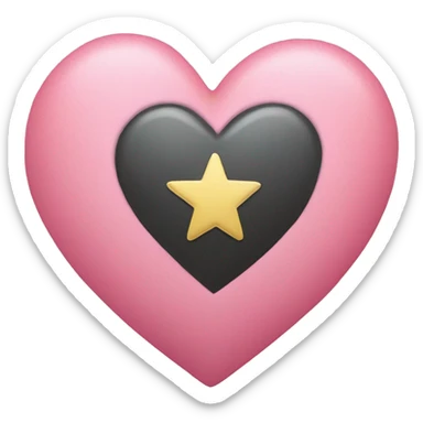 un corazón rosa con una estrella  sticker