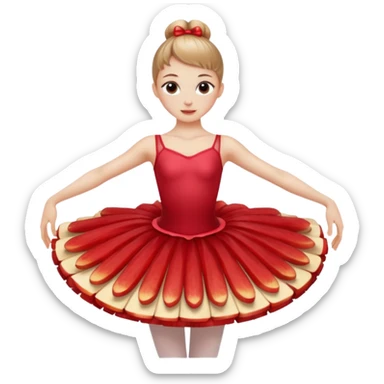 Make apple type ballerina emojis  sticker