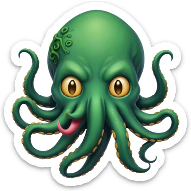Cthulhu blowing a kiss sticker