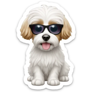 Cavachon with sunglasses sticker
