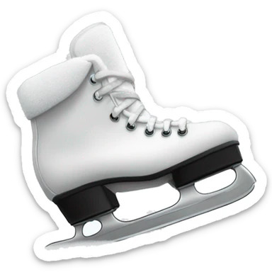 A pair of ice skates resting on fresh snow sticker