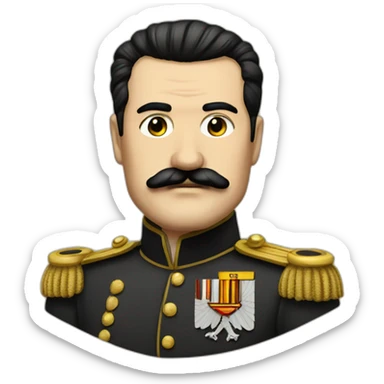 German dictator with black hair and square mustache sticker
