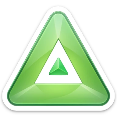 Light green triangle play button  sticker