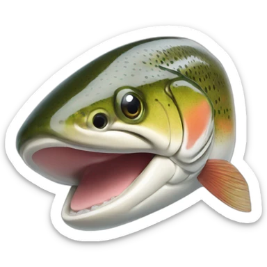trout face sticker