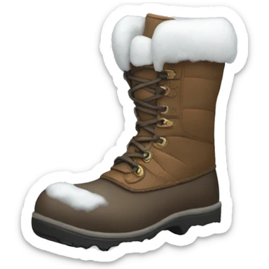 Boots with snow  sticker