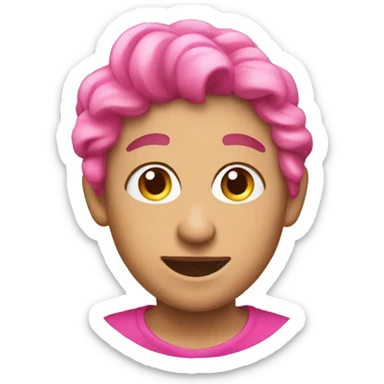 Crea un moño rosado  sticker