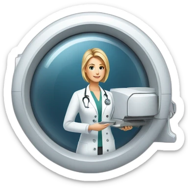 Posh-Radiologist-performing-breast-mri-to-leni-klum sticker