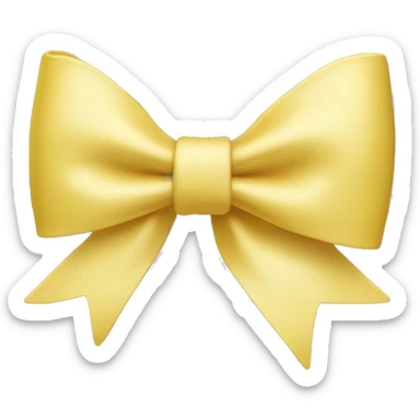 Light yellow bow on light yellow bow sticker