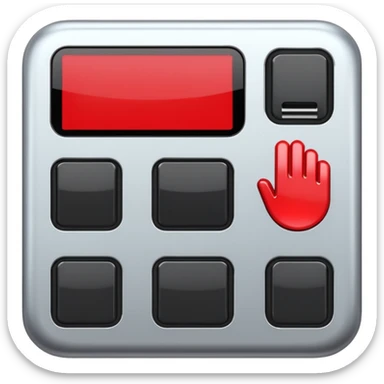 pin pad with a small black screen on top and a small red screen down indicates the locked situation sticker