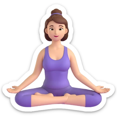 A woman in a yoga pose sticker