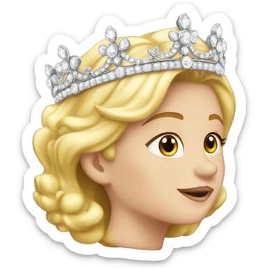 dainty jeweled british diamond tiara no person sticker