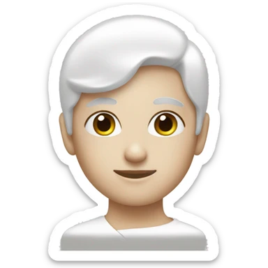 White go rl doing skincare  sticker