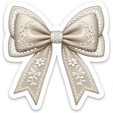 Lace bow sticker
