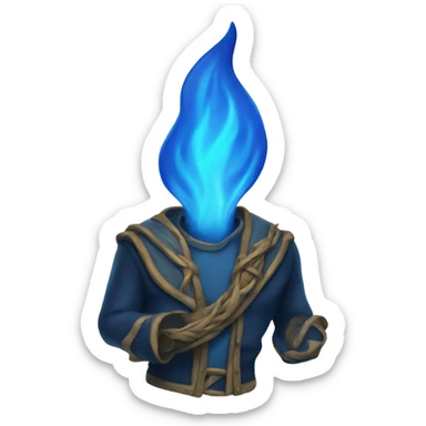 blue flame sticker