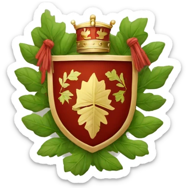 Coat of arms with leafs  sticker