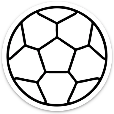 soccer ball polygonal outlined icon sticker