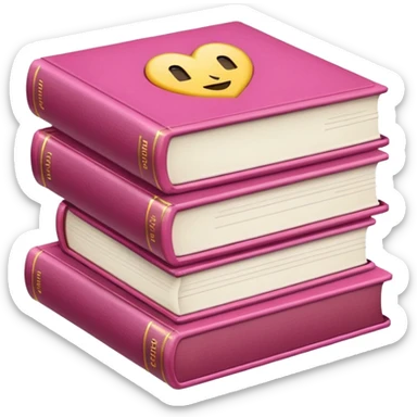 libros rosas sticker