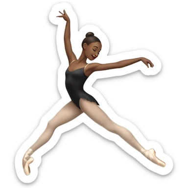 Ballet dancer in thigh highs sticker