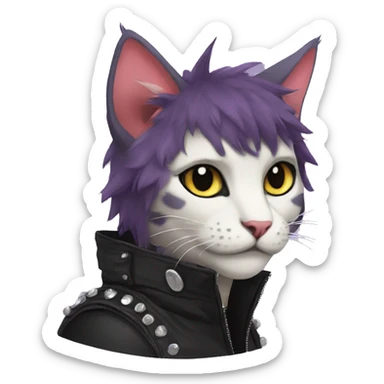 Anthro Punk Feline sticker
