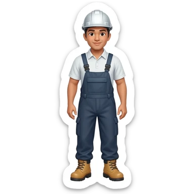 Filipino man Glass Supplier With Helmet and shoes pants  sticker