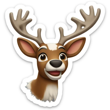 Rudolph the red nosed reindeer from the movie sticker
