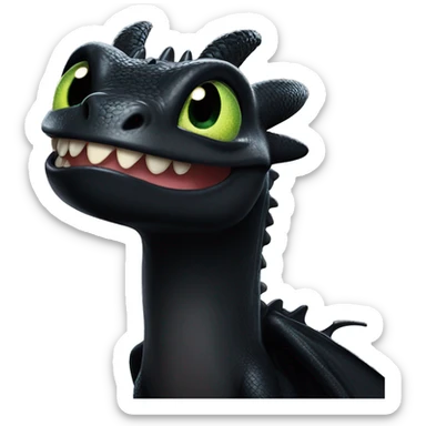 Toothless, the dragon from how to train your dragon sticker