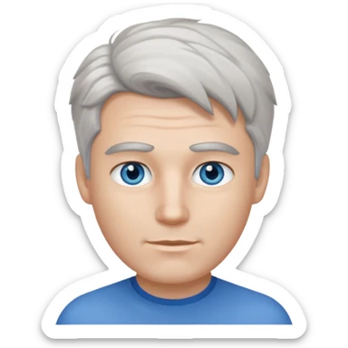 white man salt and pepper hair sticker