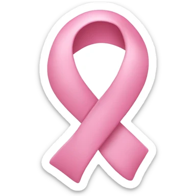 soft pink ribbon sticker