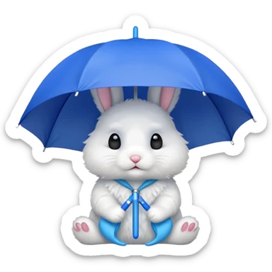 🐰🌧️☂️ Rainy-day bunny sticker