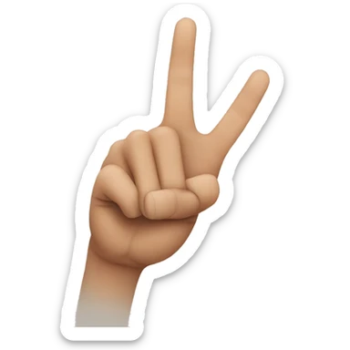 hand two fingers sticker