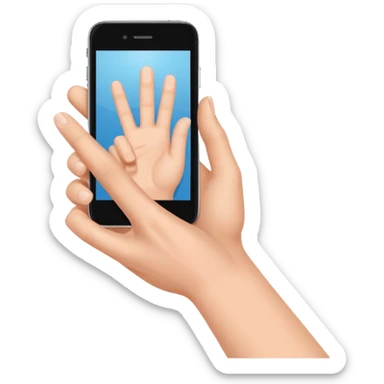 la main qui fais un selfie  sticker