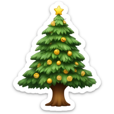 New Year tree sticker