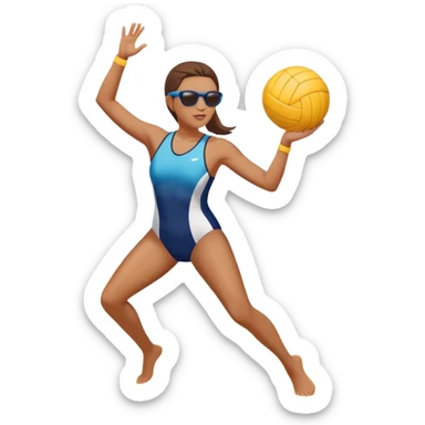 Someone playing volleyball sticker