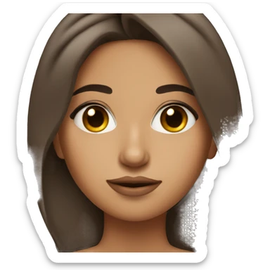 brown haired slim mexican girl with makeup on sticker