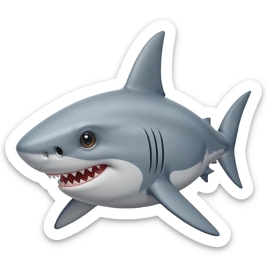 Tête Requin avec une vrai étoile dans 1 oeil sticker