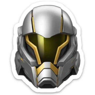 futuristic Galactic Vanguard Helmet armored sticker