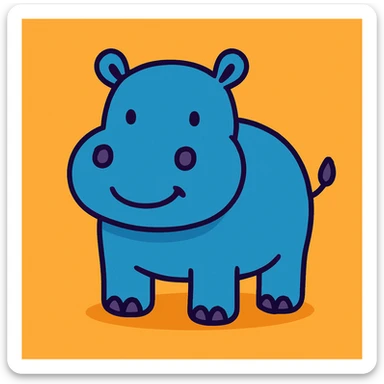 Hippo sticker
