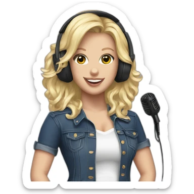 Britney Jean Spears with a headset mic sticker