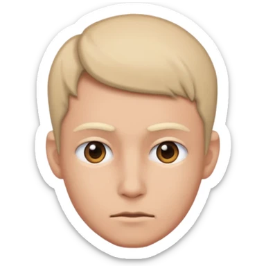 Head turned looking to the side with judgement sticker