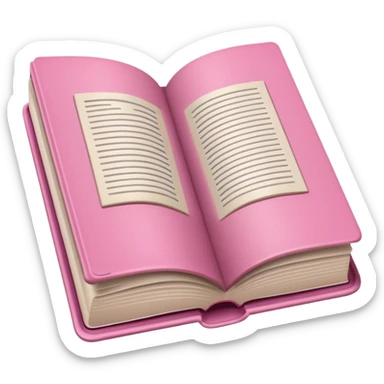Make an open book, with white pages, but a pink cover only at the bottom! sticker