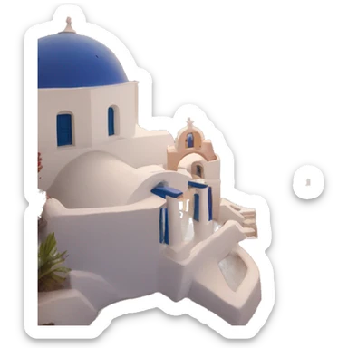 santorini sunset sticker