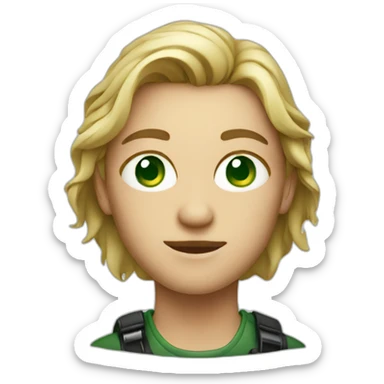 Photographer with green eyes sticker