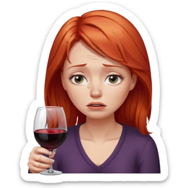 Drinking crying make lawyer light red hair  sticker