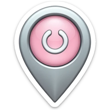 light pink location pin sticker