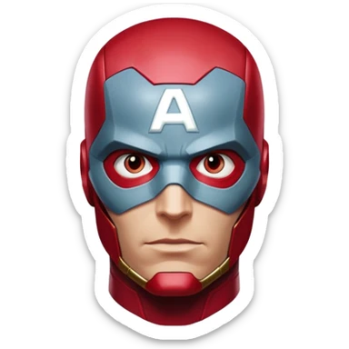 vision marvel red face  half body from captain america: civil war sticker