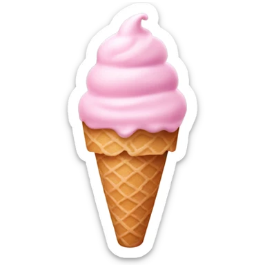 pastel pink ice cream sticker